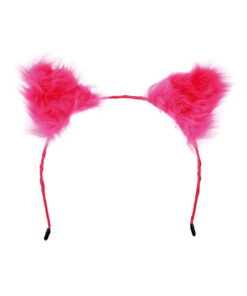 haarband roze pluche oortjes