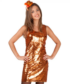 Disco glitter jurk goud