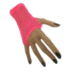 nethandschoen vingerloos fluor roze