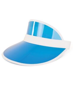 Zonneklep blauw zij