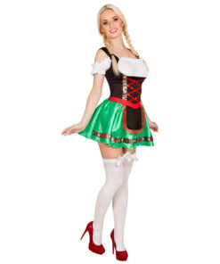 Jurk Tiroler Oktoberfest groen/zwart
