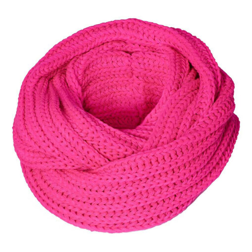 Grof gebreide sjaal | Neon roze