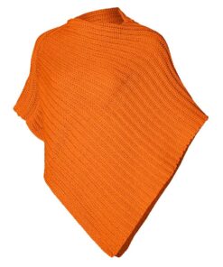 Grof gebreide poncho | Neon oranje