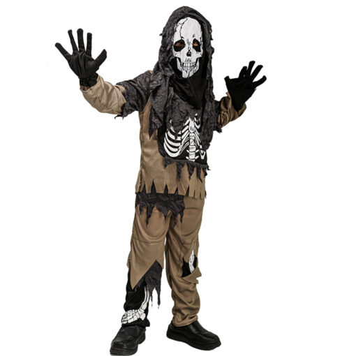 Halloween Kostuum Creepy Kinder Skelet - 10-12 jaar