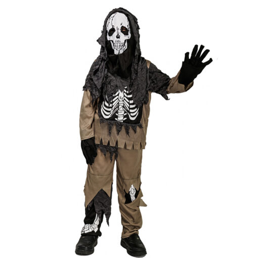 Halloween Kostuum Creepy Kinder Skelet - 10-12 jaar - Afbeelding 3